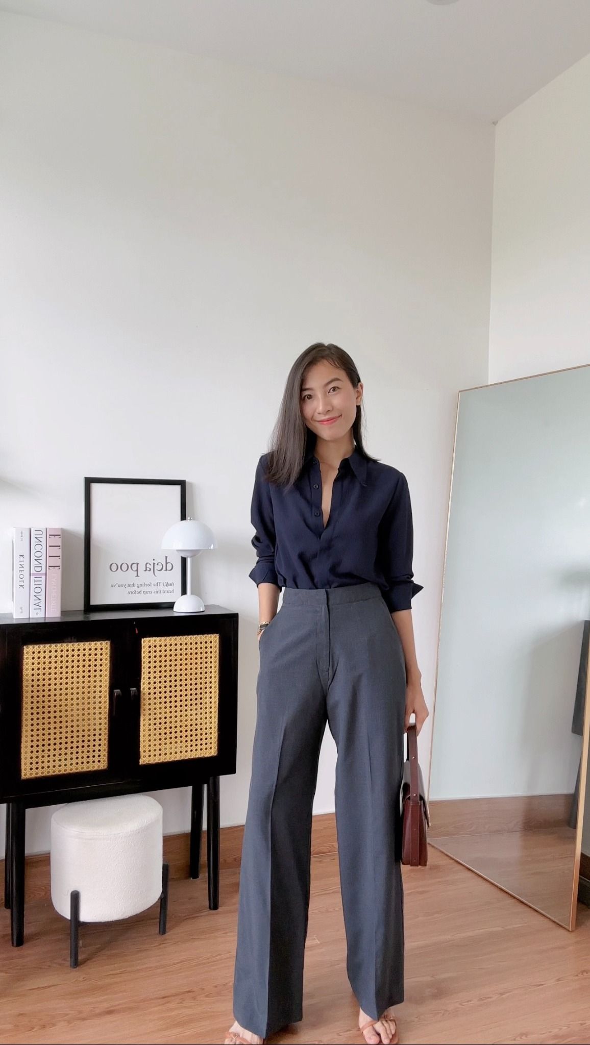 Quần Tây Ống Rộng Caro FQR033
