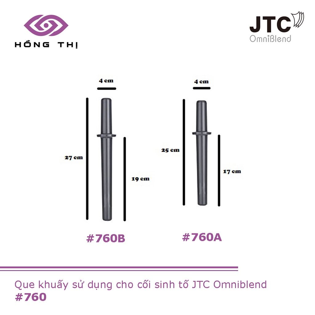  Que khuấy máy xay sinh tố công nghiệp JTC OmniBlend - 27cm 