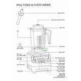 Máy xay sinh tố điện tử công nghiệp JTC Omniblend TM-800A - Nhập Khẩu Chính Hãng