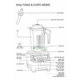  Máy xay sinh tố công nghiệp Omniblend JTC TM-800A. - Hàng Nhập Khẩu Chính Hãng 