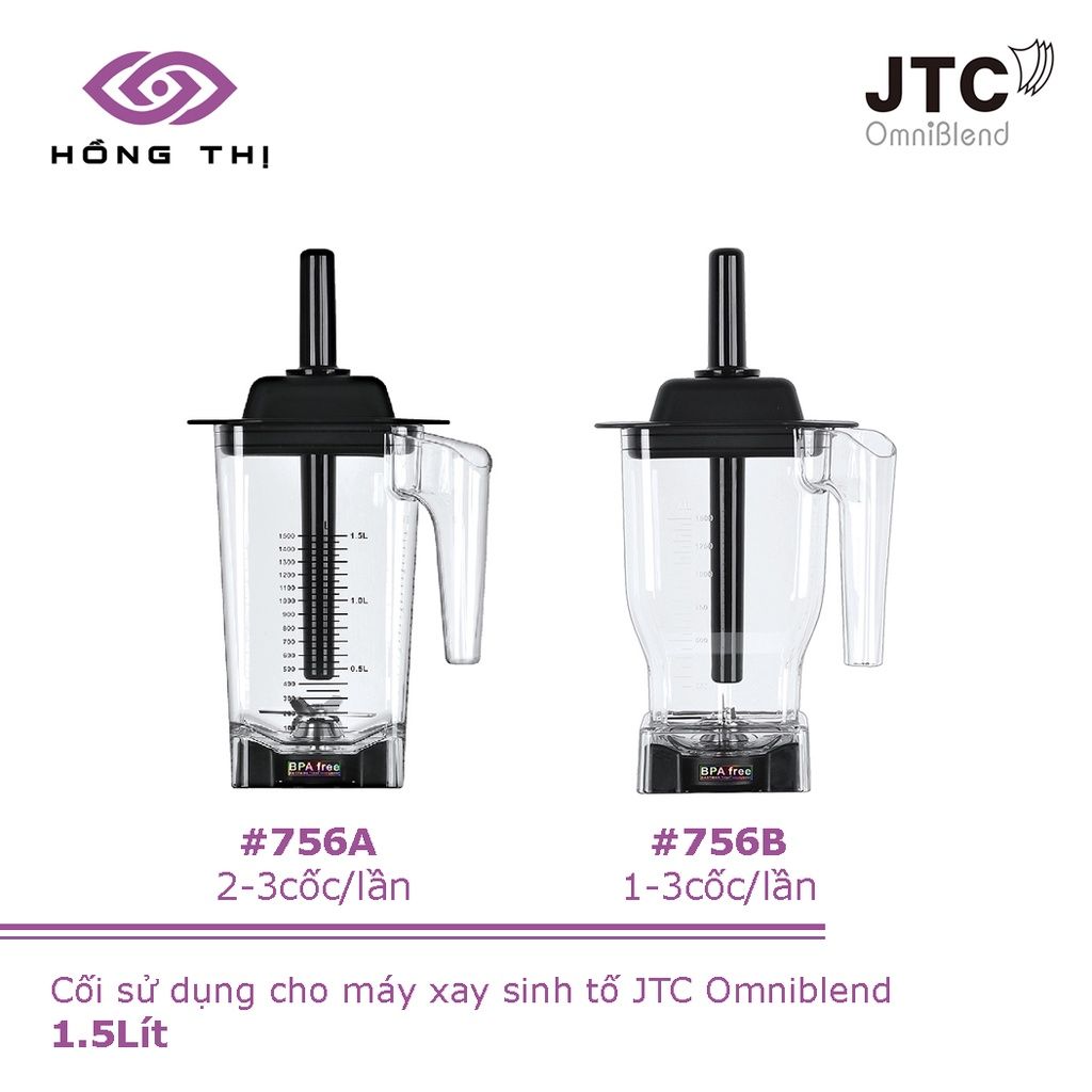  Cối máy xay sinh tố công nghiệp 1.5 Lít hiệu JTC OmniBlend  mã hàng #756B - HÀNG NHẬP KHẨU CHÍNH HÃNG 