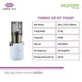 Máy ép chậm Hurom H310A - Nhập Khẩu Chính Hãng