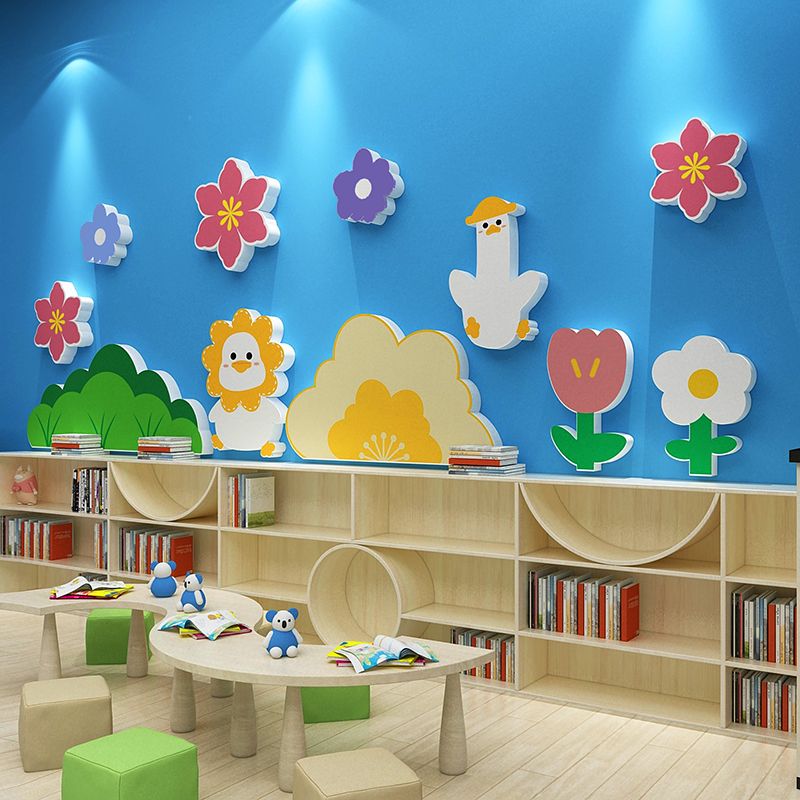 Tranh Fomex EPeBen dán tường nổi 3d Hình Mùa hè rực rỡ decor trang trí Phòng khách, Phòng cho bé, Phòng ngủ, Mẫu giáo