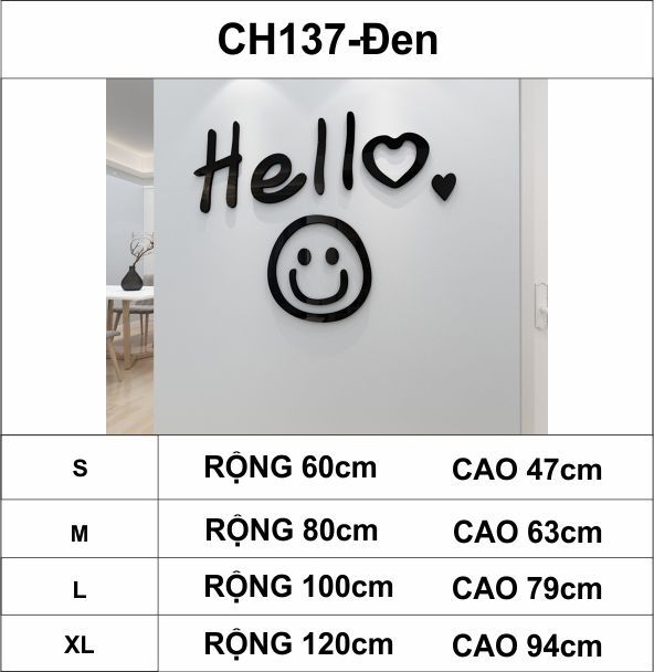 Tranh mica EPeBen dán tường nổi 3d hình Welcome hello mặt cười decor trang trí quán trà sữa, cửa hàng, spa, salon