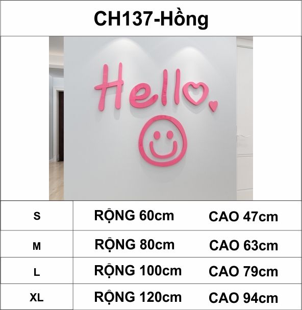 Tranh mica EPeBen dán tường nổi 3d hình Welcome hello mặt cười decor trang trí quán trà sữa, cửa hàng, spa, salon