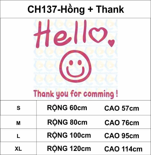 Tranh mica EPeBen dán tường nổi 3d hình Welcome hello mặt cười decor trang trí quán trà sữa, cửa hàng, spa, salon