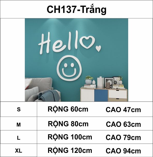 Tranh mica EPeBen dán tường nổi 3d hình Welcome hello mặt cười decor trang trí quán trà sữa, cửa hàng, spa, salon