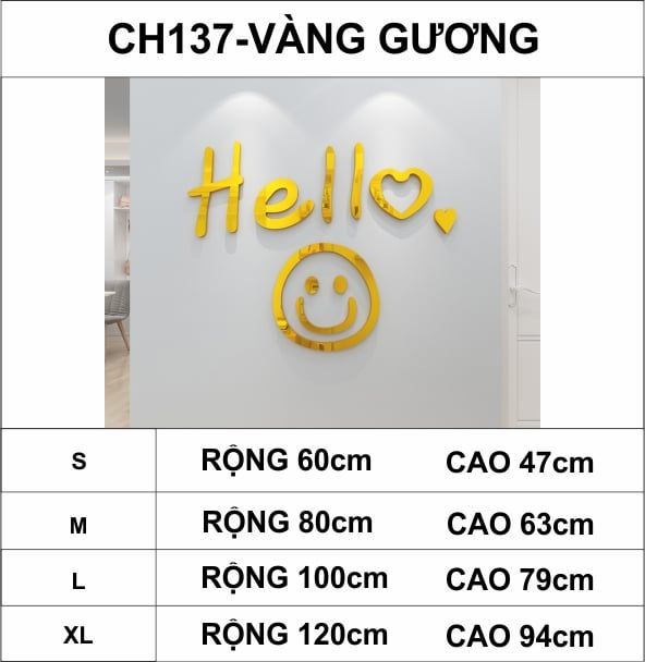 Tranh mica EPeBen dán tường nổi 3d hình Welcome hello mặt cười decor trang trí quán trà sữa, cửa hàng, spa, salon