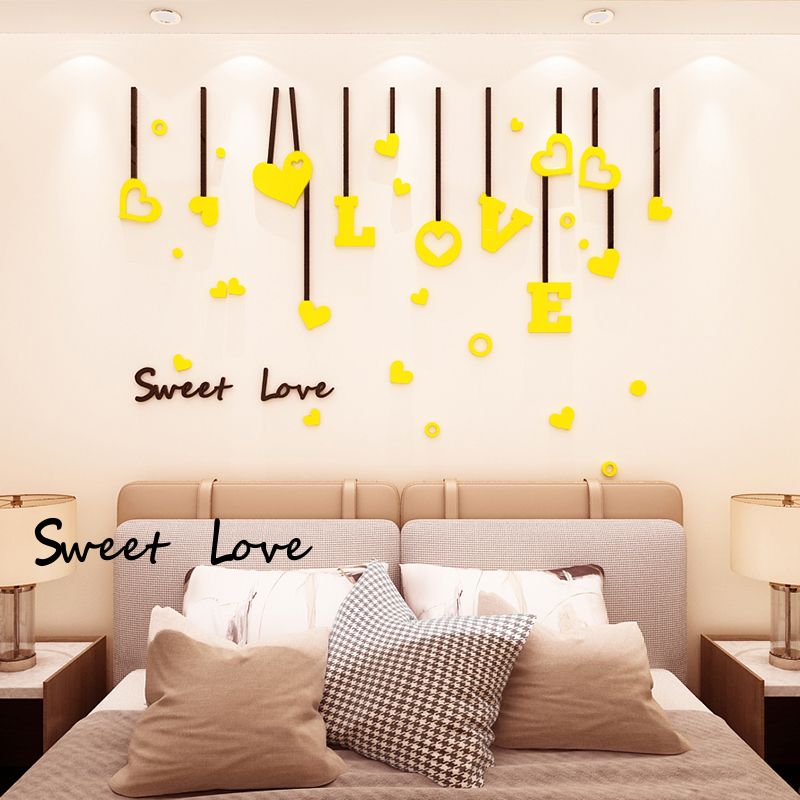 Tranh mica EPeBen dán tường nổi 3d hình Sweet Love decor trang trí tường nhà, phòng khách, phòng ngủ
