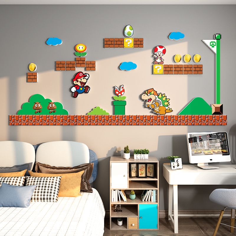 Tranh Fomex EPeBen dán tường nổi 3d Hình Thế giới Mario decor trang trí Phòng cho bé, Phòng ngủ, Phòng khách, Mẫu giáo