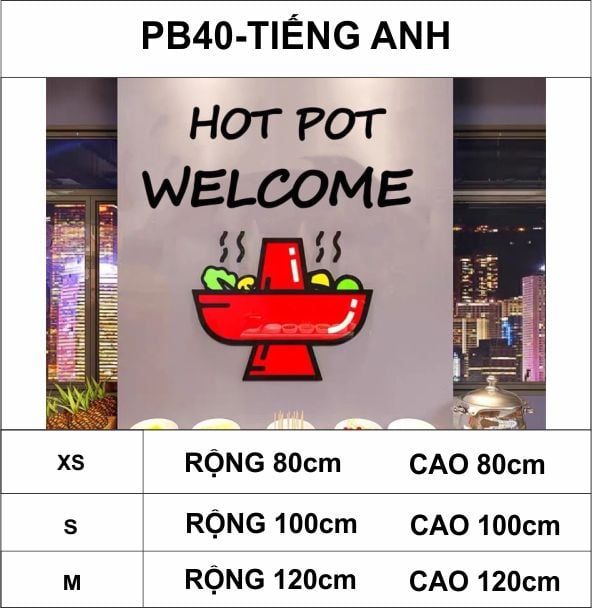 Tranh mica EPeBen dán tường nổi 3d hình nồi lẩu decor trang trí nhà hàng lẩu thịt nướng, hotpot, quán nhậu, nhà hàng