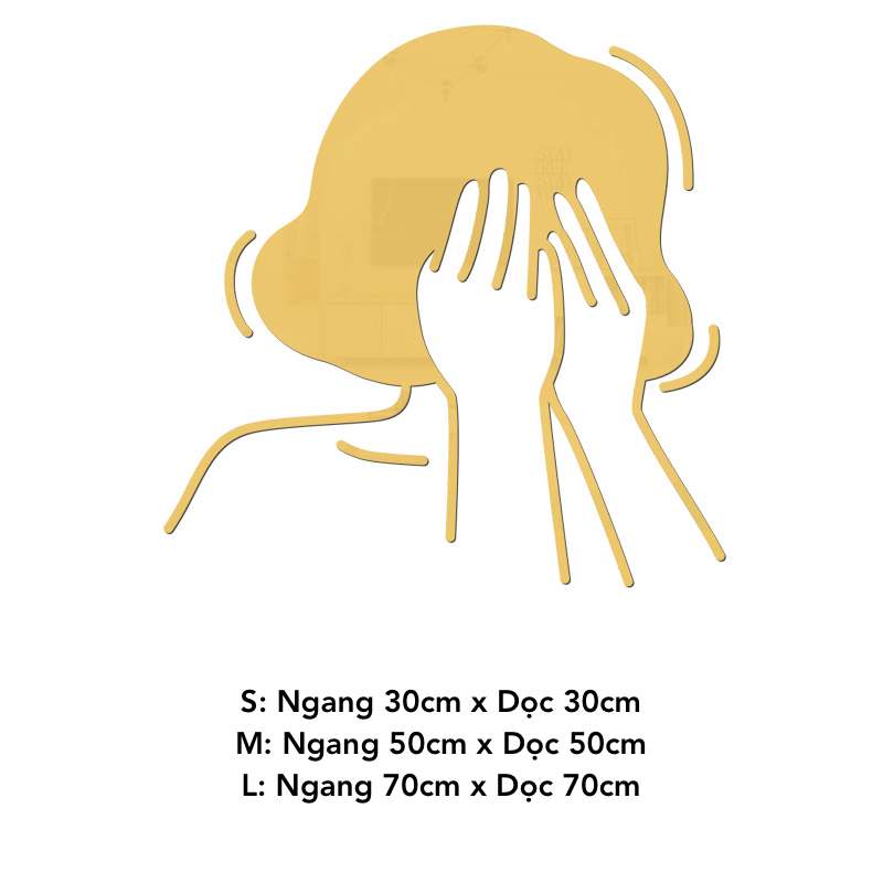 Tranh mica EPeBen dán tường nổi 3d hình Cô Gái phong cách decor trang trí Phòng Khách, Phòng Ngủ