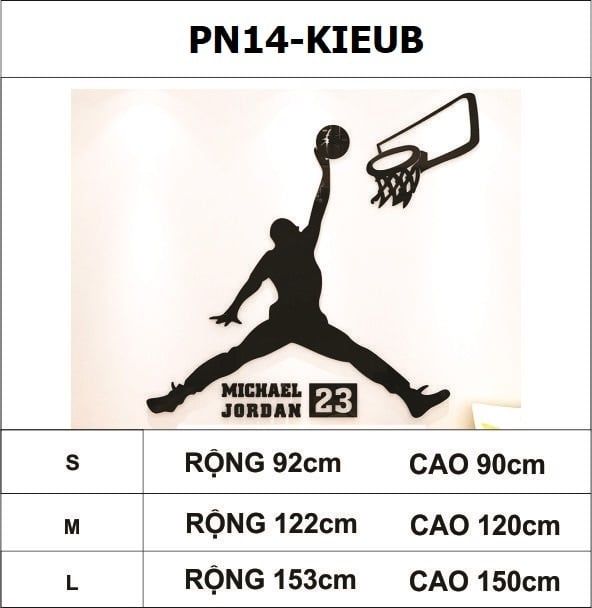 Tranh mica EPeBen dán tường nổi 3d hình ngôi sao bóng rổ nba michael jordan decor trang trí phòng khách