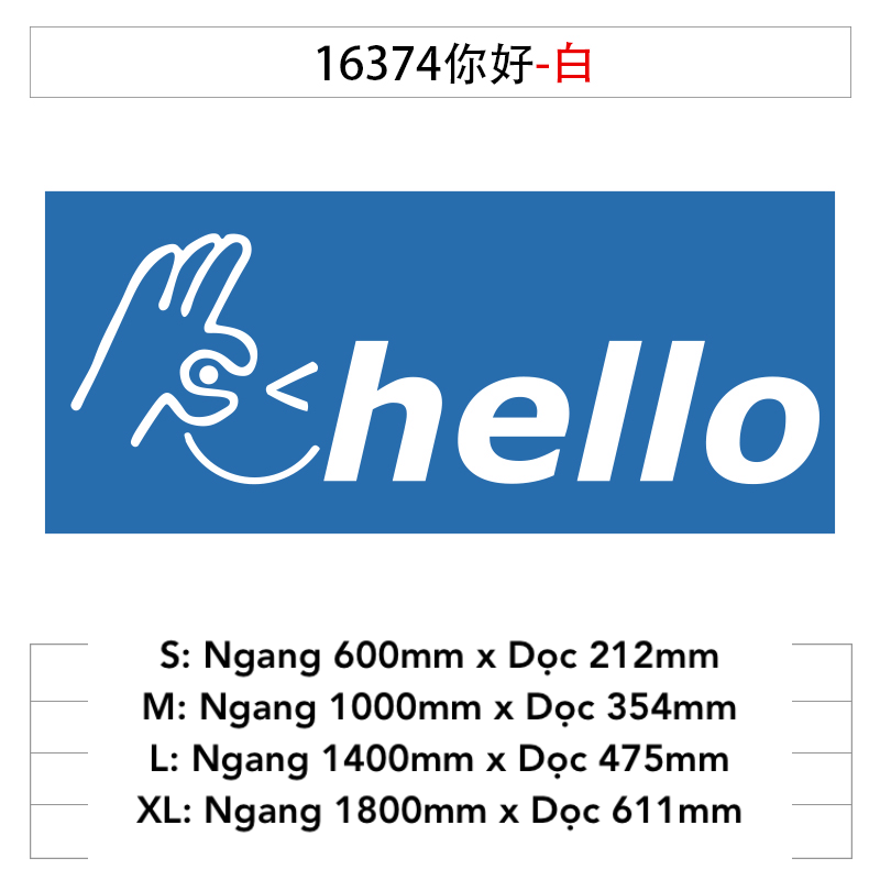 Tranh mica EPeBen dán tường nổi 3d hình Hello Ok decor trang trí Dán Quầy Thu Ngân, Cửa Hàng
