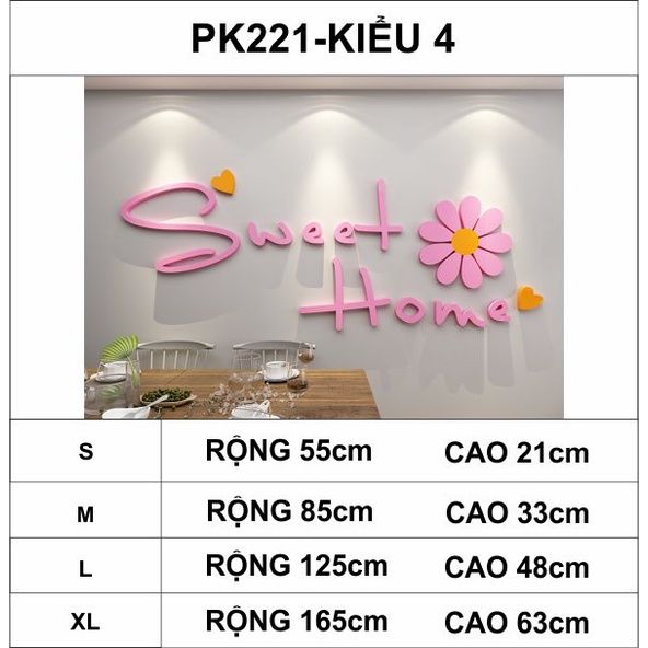 Tranh mica EPeBen dán tường nổi 3d hình Sweet Home decor trang trí nhà cửa, phòng khách, phòng ngủ