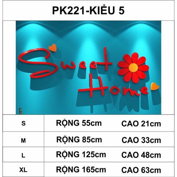 Tranh mica EPeBen dán tường nổi 3d hình Sweet Home decor trang trí nhà cửa, phòng khách, phòng ngủ