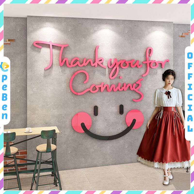 Tranh mica EPeBen dán tường nổi 3d hình Thank you for coming decor trang trí Phòng cho bé, Phòng ngủ, Mẫu giáo