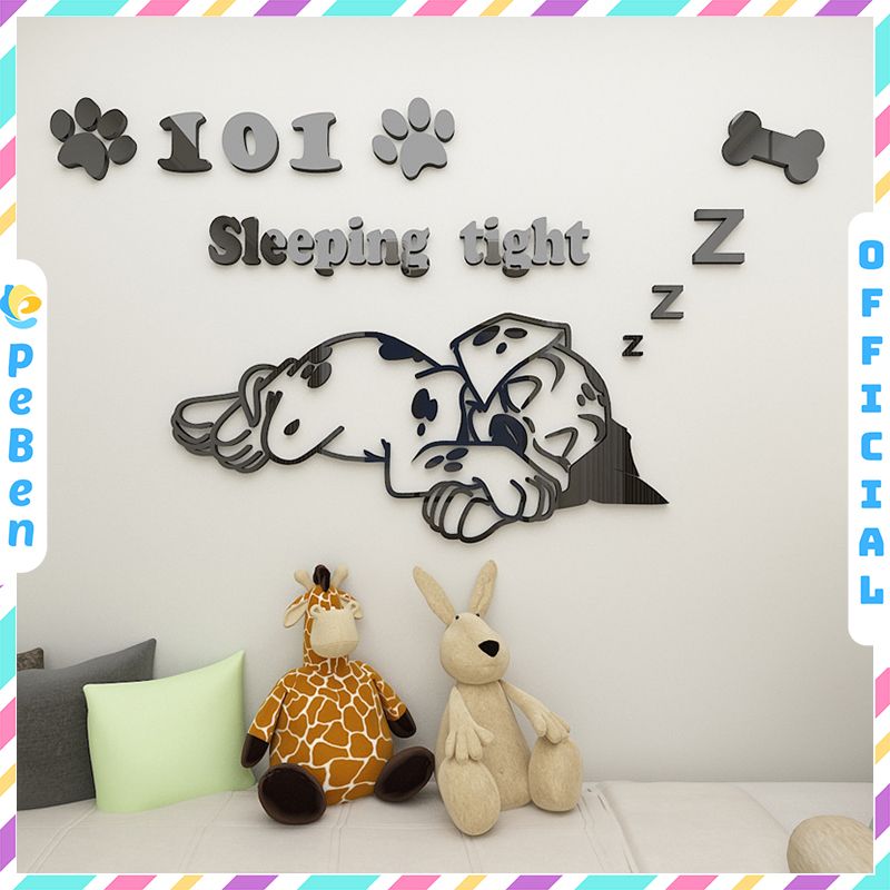 Tranh mica EPeBen dán tường nổi 3d hình Sleeping Tight decor trang trí Phòng cho bé, Phòng ngủ, Phòng khách,Mầm non