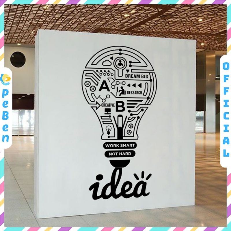 Tranh mica EPeBen dán tường nổi 3d hình Idea decor trang trí Phòng làm việc, Phòng ngủ, Phòng khách