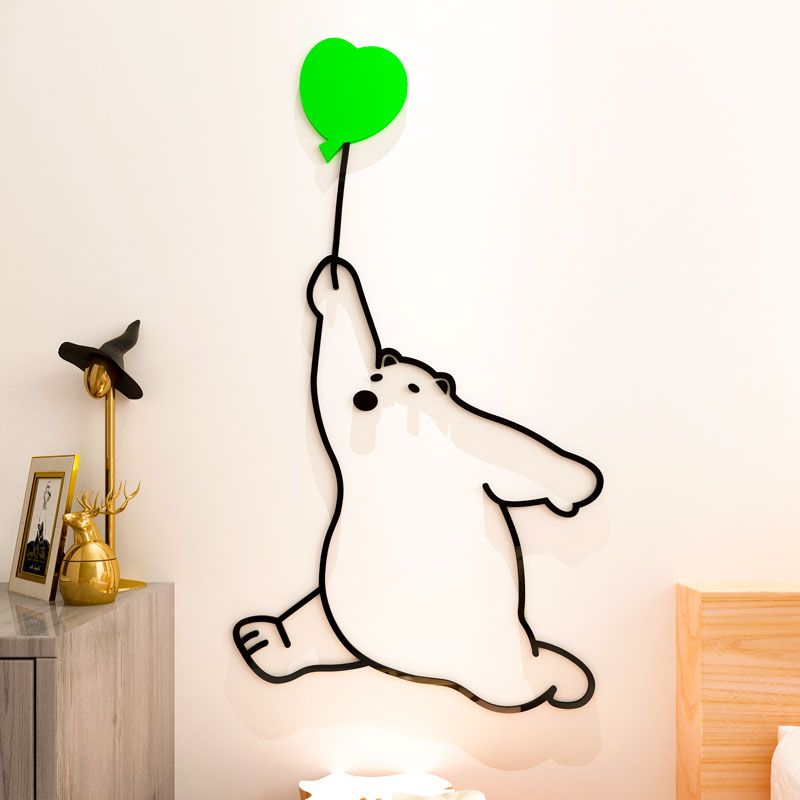 Tranh mica EPeBen dán tường nổi 3d hình Các con vật dễ thương trang trí phòng cho bé, cửa ra vào, mẫu giáo, khu vui chơi