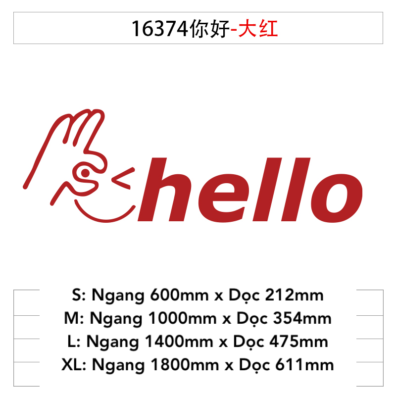 Tranh mica EPeBen dán tường nổi 3d hình Hello Ok decor trang trí Dán Quầy Thu Ngân, Cửa Hàng