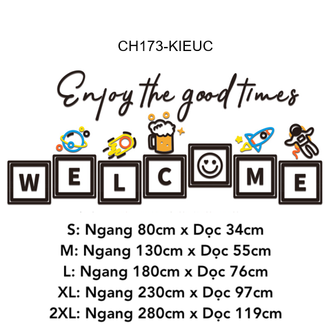 Tranh mica EPeBen dán tường nổi 3d hình Enjoy The Good Times decor trang trí Quán Trà Sữa, Quán Nước