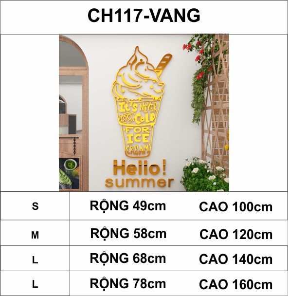 Tranh mica EPeBen dán tường nổi 3d hình Ice cream summer kem decor trang trí phòng cho bé, Trường mầm non