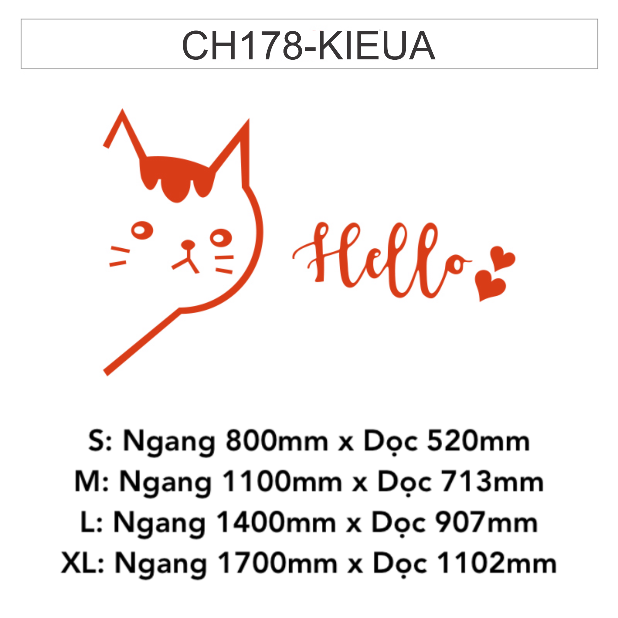 Tranh mica EPeBen dán tường nổi 3d hình Chú Mèo Hello decor trang trí Cửa Hàng, Quán Nước