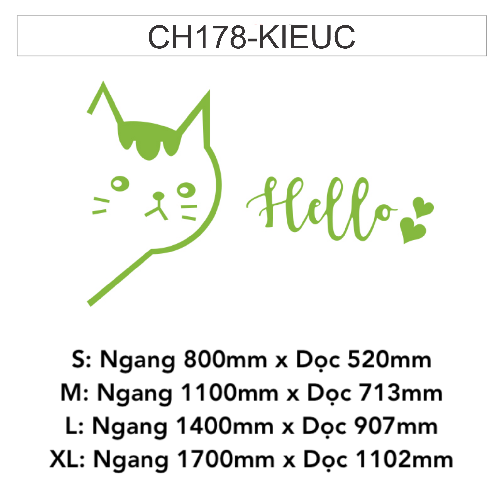 Tranh mica EPeBen dán tường nổi 3d hình Chú Mèo Hello decor trang trí Cửa Hàng, Quán Nước