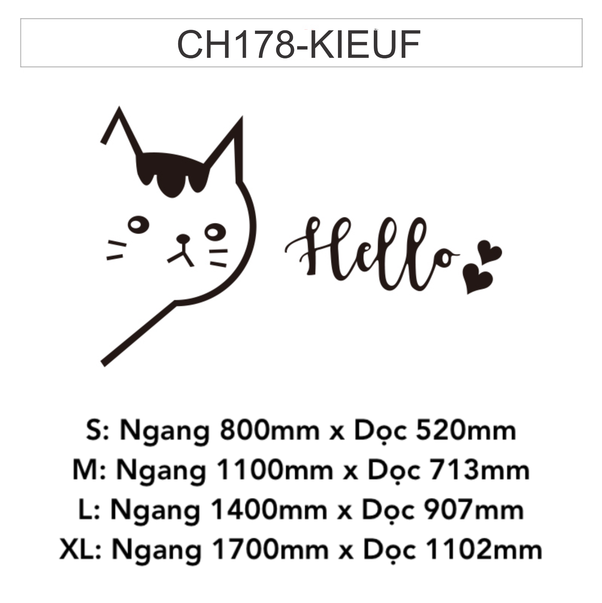 Tranh mica EPeBen dán tường nổi 3d hình Chú Mèo Hello decor trang trí Cửa Hàng, Quán Nước