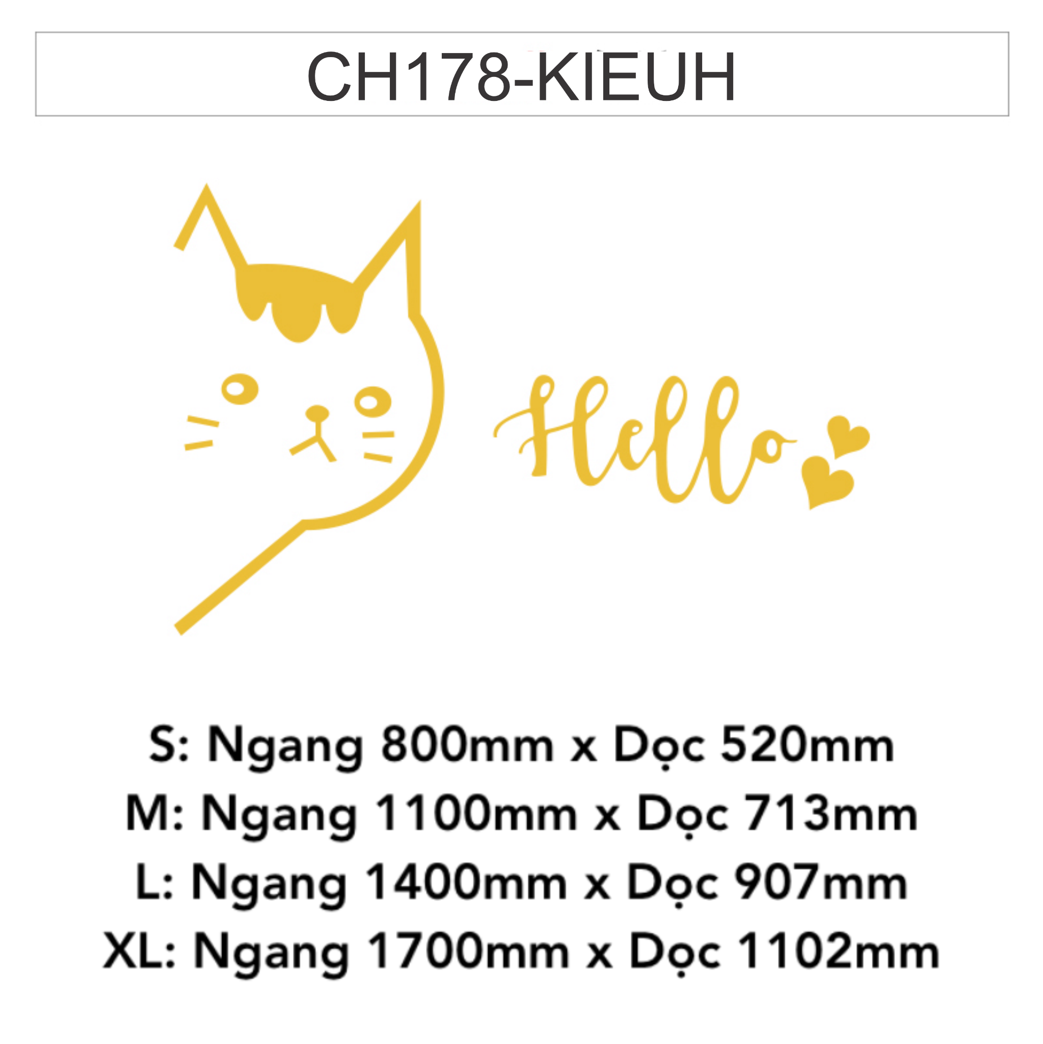 Tranh mica EPeBen dán tường nổi 3d hình Chú Mèo Hello decor trang trí Cửa Hàng, Quán Nước