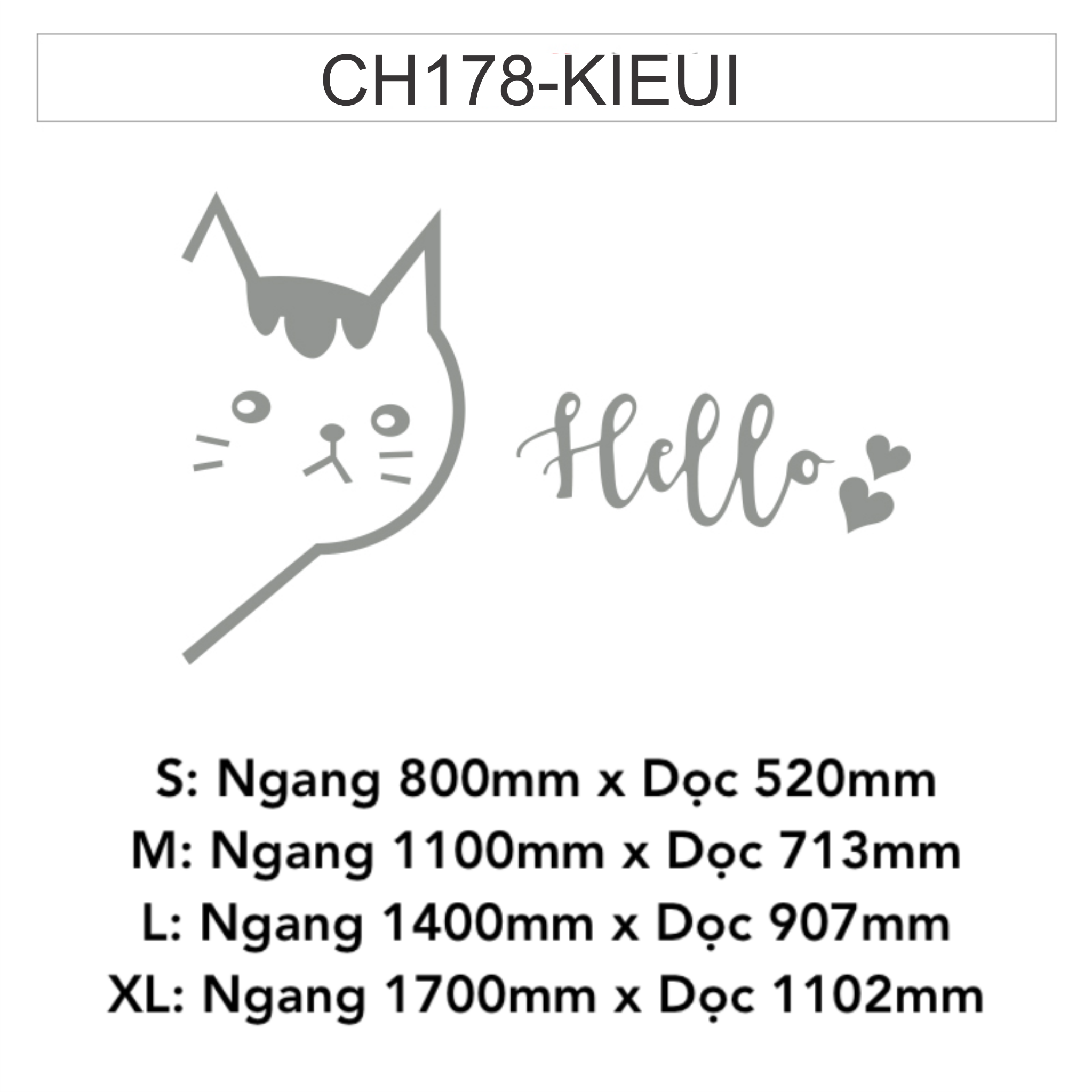 Tranh mica EPeBen dán tường nổi 3d hình Chú Mèo Hello decor trang trí Cửa Hàng, Quán Nước