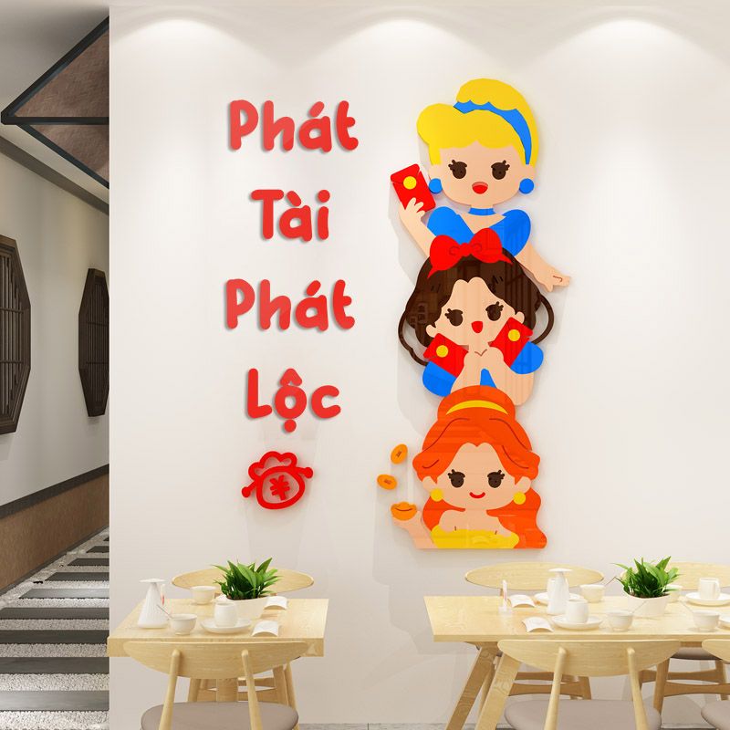 Tranh mica EPeBen dán tường nổi 3d Kính mời quý khách Có Thẻ trang trí Phòng ăn,Phòng bếp,Quán ăn