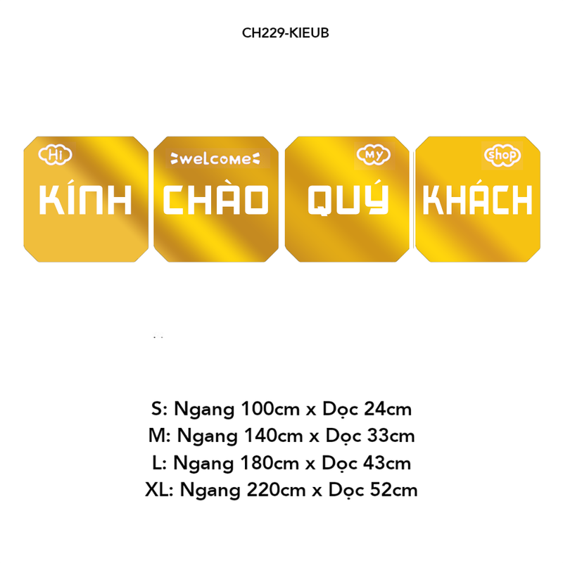 Tranh mica EPeBen dán tường nổi 3d Kính Chào Qúy Khách trang trí Quán Ăn,Quán Coffe