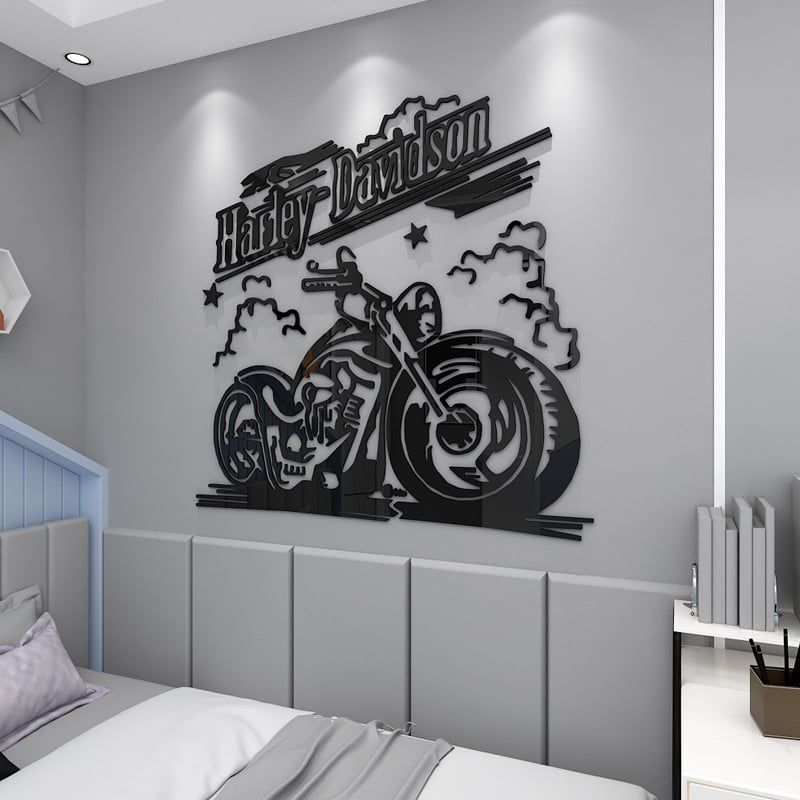 Tranh mica EPeBen dán tường nổi 3d Hình Cool,Ngầu trang trí Quán ăn,Quán Nước, Phòng khách