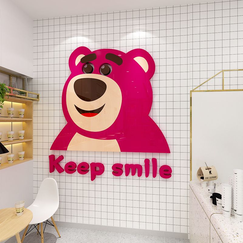 Tranh mica EPeBen dán tường nổi 3d Hình Welcome biến hình trang trí Phòng cho bé, Phòng khách,Quán Ăn,Quán coffe