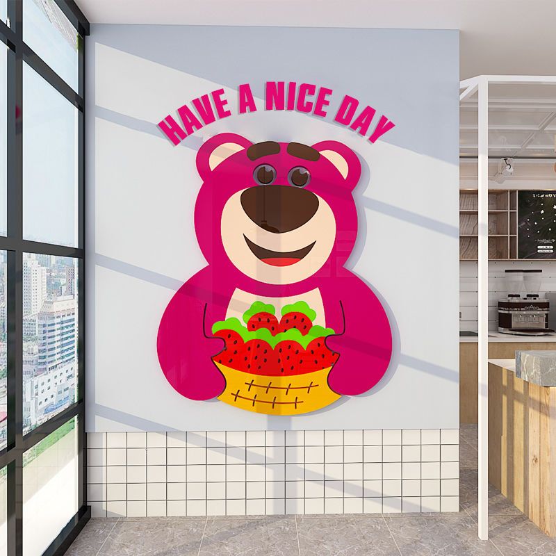 Tranh mica EPeBen dán tường nổi 3d Hình Welcome biến hình trang trí Phòng cho bé, Phòng khách,Quán Ăn,Quán coffe