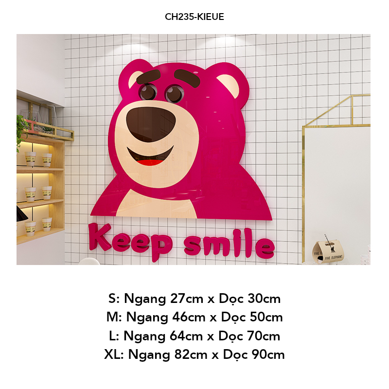 Tranh mica EPeBen dán tường nổi 3d Hình Welcome biến hình trang trí Phòng cho bé, Phòng khách,Quán Ăn,Quán coffe