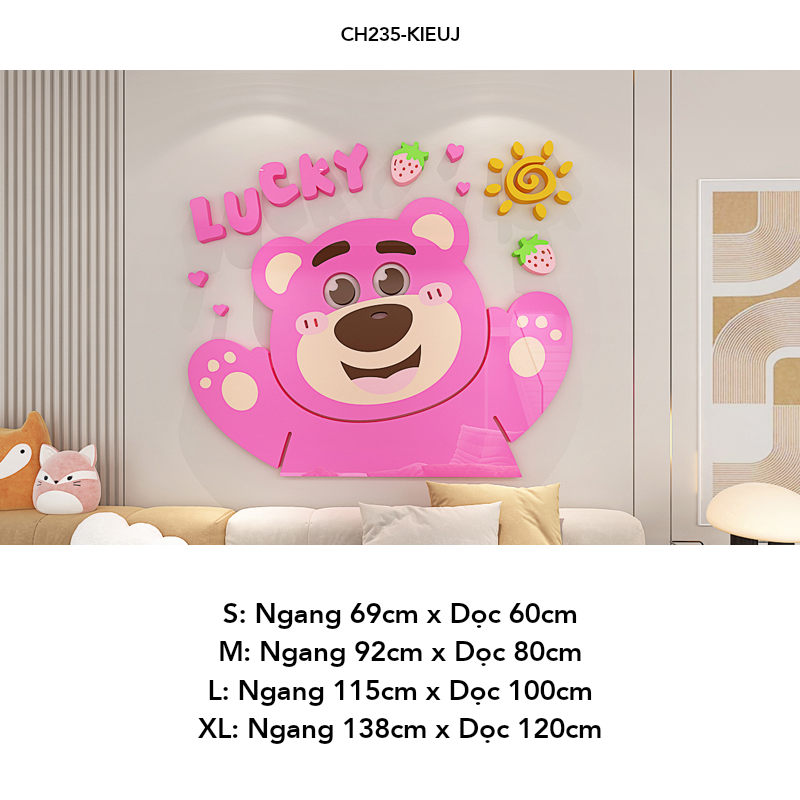 Tranh mica EPeBen dán tường nổi 3d Hình Welcome biến hình trang trí Phòng cho bé, Phòng khách,Quán Ăn,Quán coffe