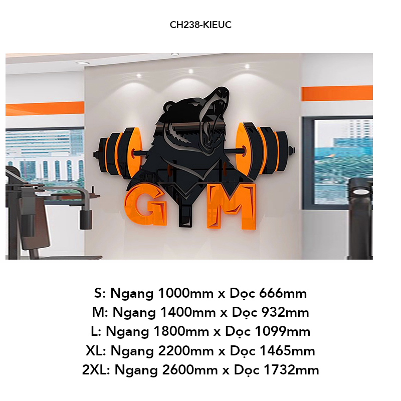 Tranh mica EPeBen dán tường nổi 3d hình Sức mạnh thể chất decor trang trí Phòng fitness, Phòng gym, Phòng giải trí