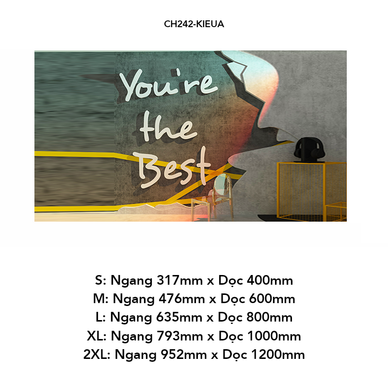 Tranh mica EPeBen dán tường nổi 3d hình Bạn là nhất decor trang trí Phòng khách, Cửa hàng, Phòng cho bé, Phòng ngủ