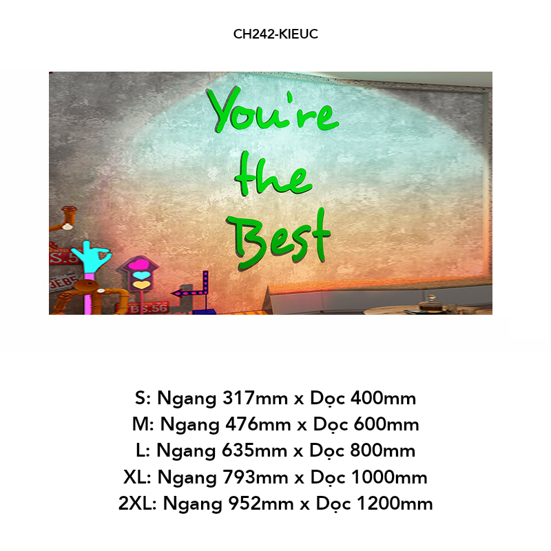 Tranh mica EPeBen dán tường nổi 3d hình Bạn là nhất decor trang trí Phòng khách, Cửa hàng, Phòng cho bé, Phòng ngủ