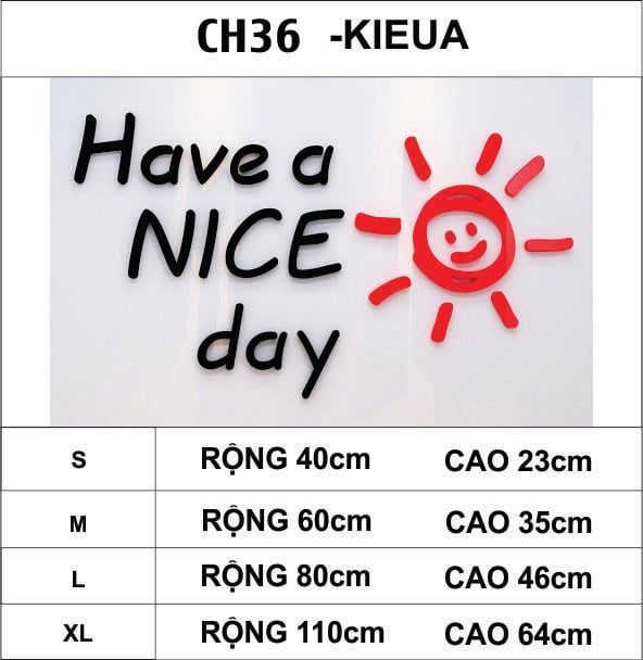 Tranh mica EPeBen dán tường nổi 3d hình have a nice day decor trang trí phòng khách, phòng ngủ, khu chơi