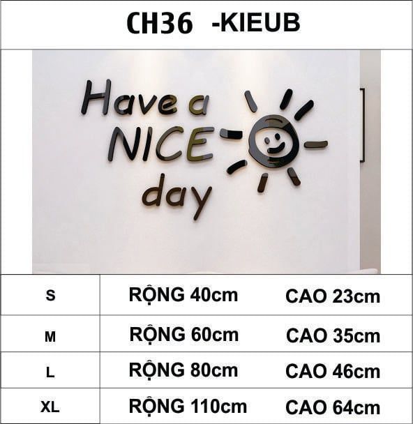 Tranh mica EPeBen dán tường nổi 3d hình have a nice day decor trang trí phòng khách, phòng ngủ, khu chơi