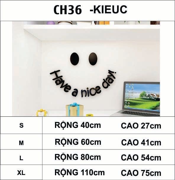Tranh mica EPeBen dán tường nổi 3d hình have a nice day decor trang trí phòng khách, phòng ngủ, khu chơi