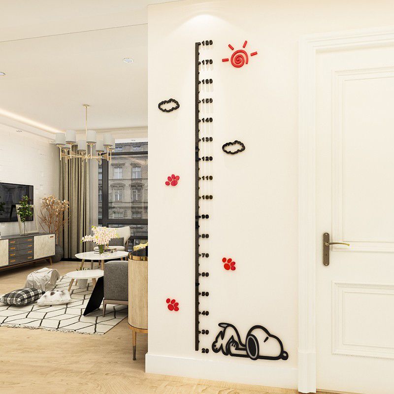 Tranh mica EPeBen dán tường nổi 3d Thước Đo Chiều Cao hình chó snoopy decor trang trí Phòng ngủ cho bé, Lớp Học Mẫu giáo