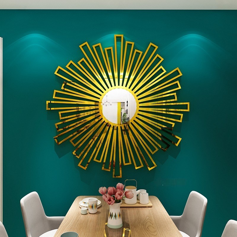 Tranh mica EPeBen dán tường nổi 3d hình Mặt trời rực rỡ decor trang trí Phòng khách, Cửa hàng, Văn phòng, Phòng ngủ