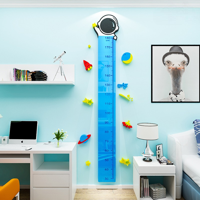 Tranh mica EPeBen dán tường nổi 3d Thước Đo Chiều Lớn mau như tên lửa decor trang trí Phòng ngủ cho bé, Lớp Học Mẫu giáo