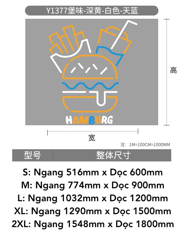 Tranh mica EPeBen dán tường nổi 3d hình Bánh Humberger decor trang trí Cửa Hàng, Lò Bánh