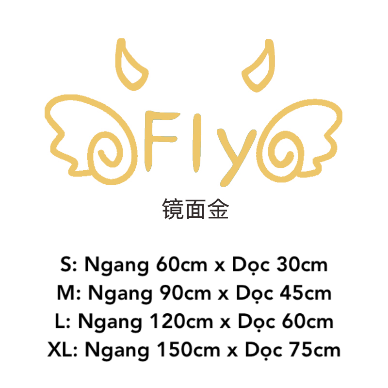 Tranh mica EPeBen dán tường nổi 3d hình Đôi Cánh Fly decor trang trí Quán Trà Sữa, Trà Chanh